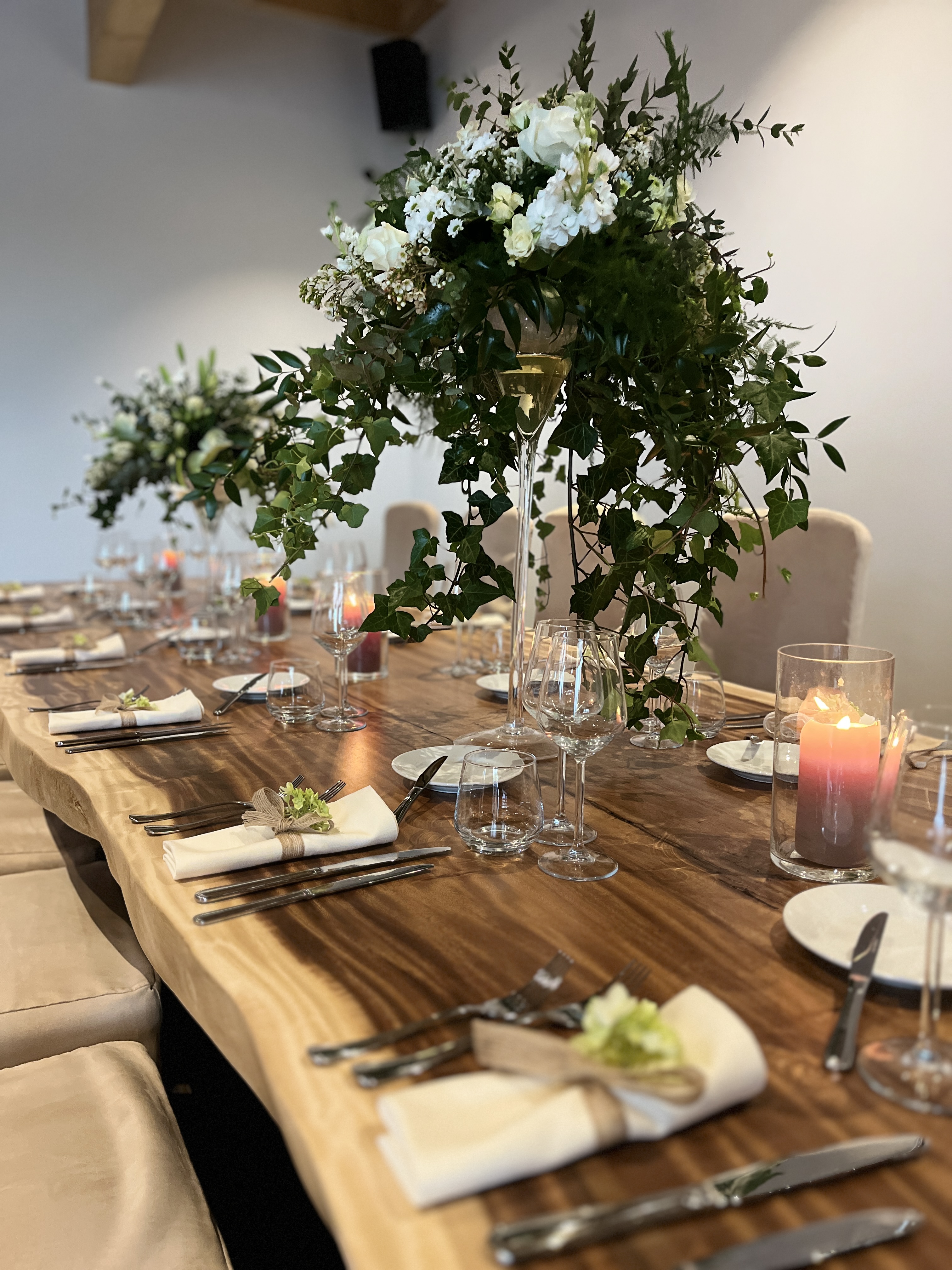 Table décorée pour une réception